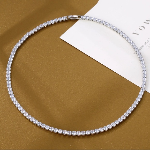 Diamond Tennis Necklace - Picture 2 of 4